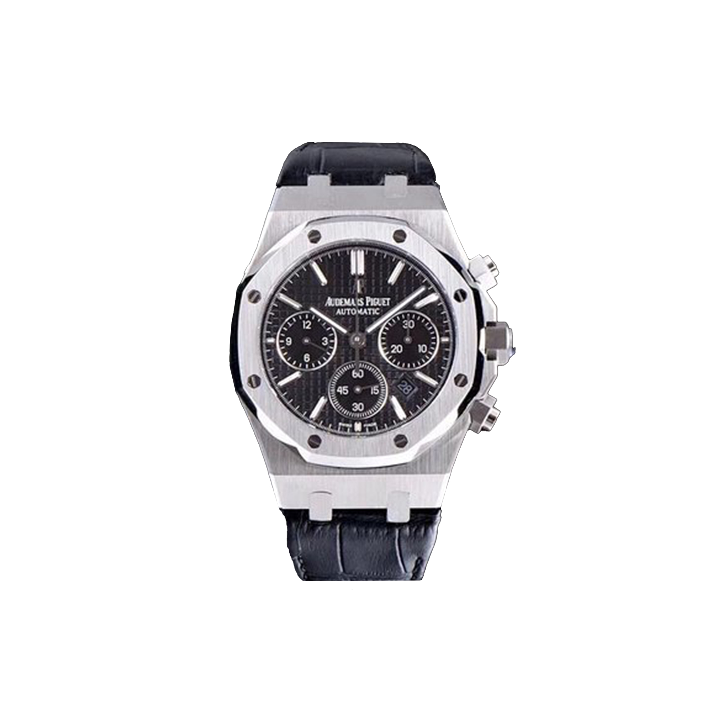 AUDEMARS PIGUET ROYAL OAK SERIES BLACK PLATE BELT WATCH 26331